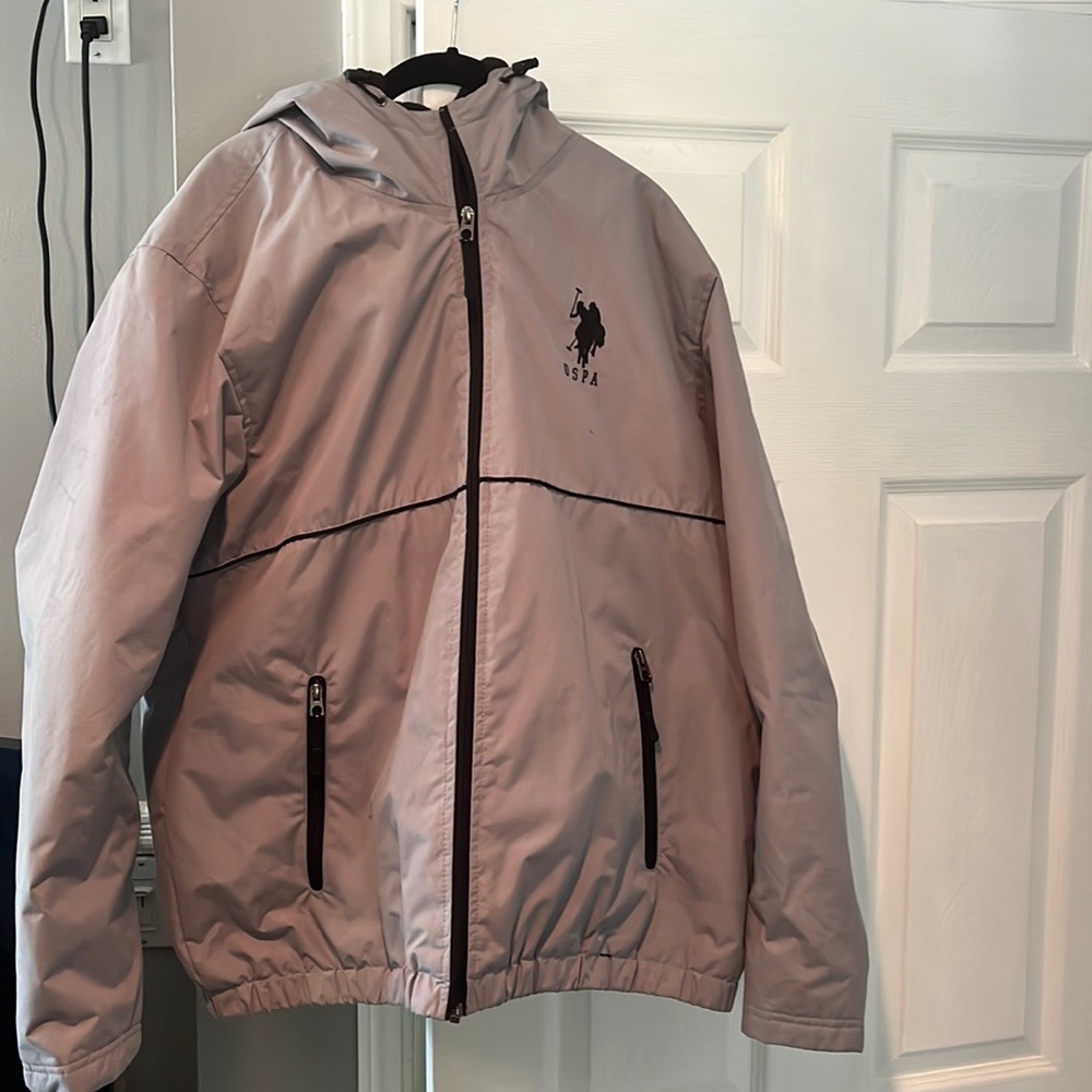 Polo Assn. Grey Windbreaker Jacket grey large